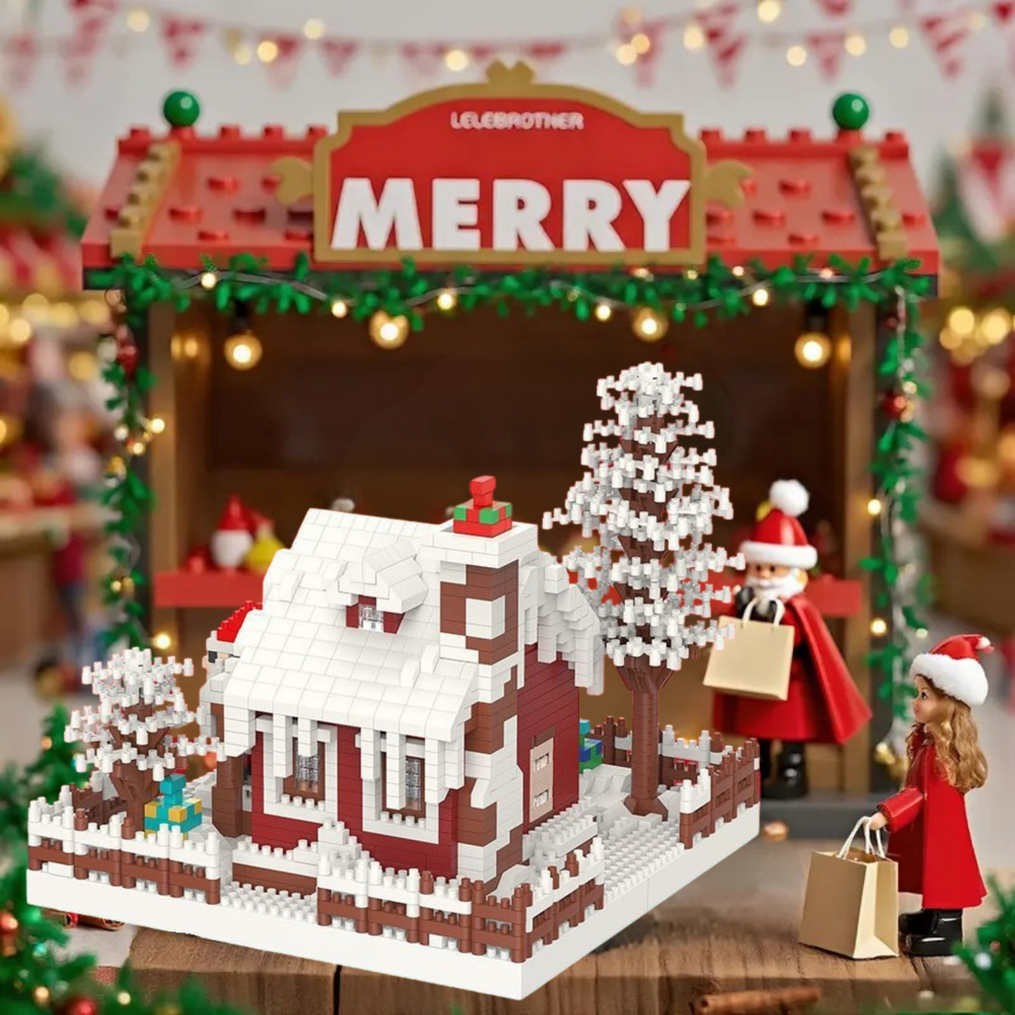 Frosty Blocks - Buildable Christmas Cottage