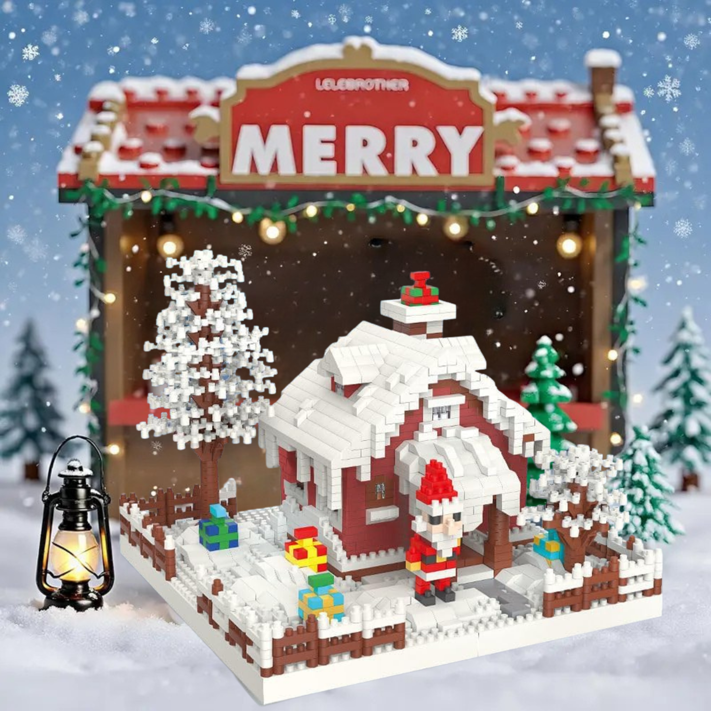 Frosty Blocks - Buildable Christmas Cottage