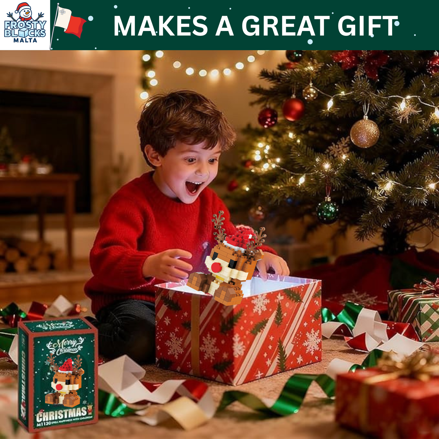 Frosty Blocks - Buildable Reindeer